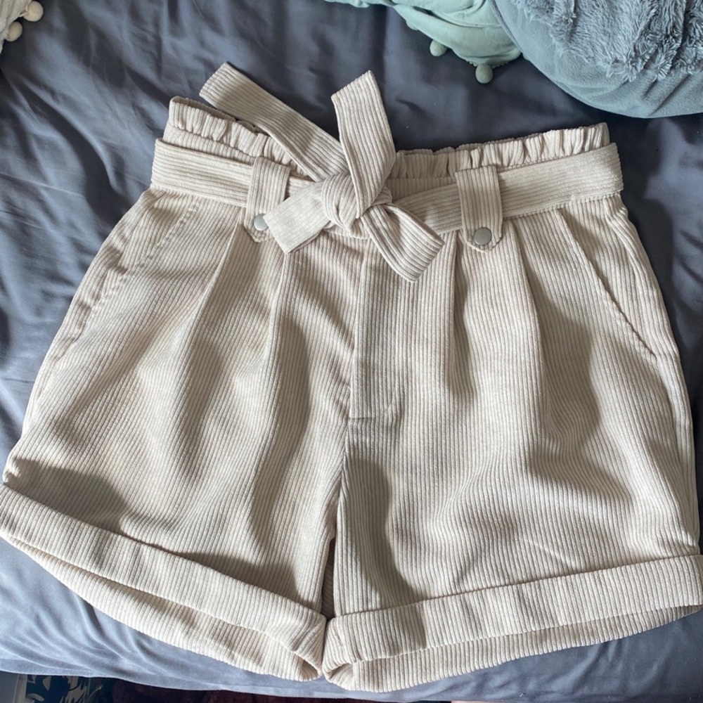 Greylin corduroy paper bag shorts womens